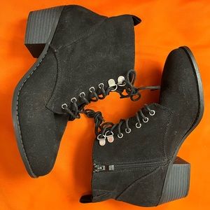 Lace up ankle booties